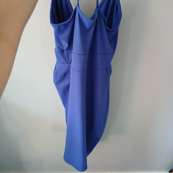 Leith Women's Dress Size Small Blue Cross Strapped Royal Blue Mini Spandex Nylon - Picture 15 of 16
